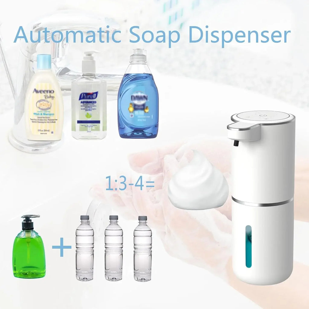 Intelligent Induction Hand Washer, Automatic Liquid/Foma Soap Dispenser Wall Mounted Vertical Hand Sanitizer Soap Dispenser