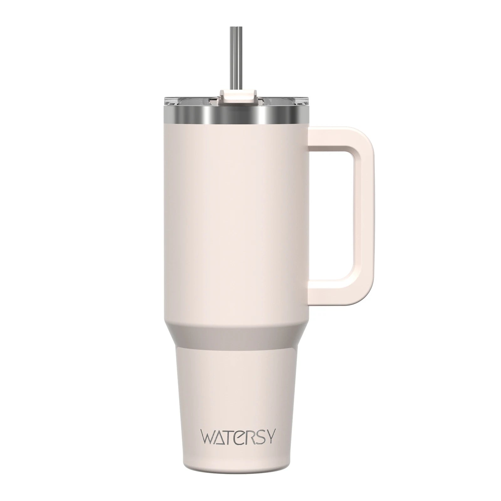 WATERSY 20/30/40oz Tumbler with Handle & Straw, Large Capacity Stainless Steel Thermal Cup, Vacuum Insulated Mug for Car, Travel