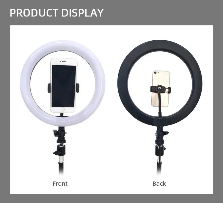 10" LED Selfie Ring Light Home Stuido Lighting Dimmable Round Lamp Tripod Trepied Makeup Selfie Ring Lamp Phone LIGHT FOR VIDEO