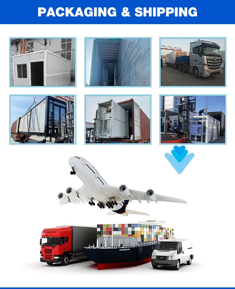20FT 40FT Expandable Prefab Villa, Movable Modern Container House with 2/3/4/5 Bedrooms, Ready to Use Portable Modular Home