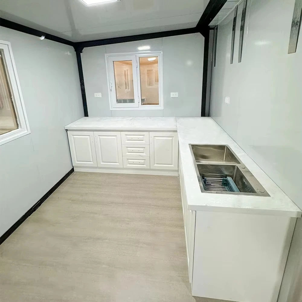 20FT 40FT Expandable Prefab Villa, Movable Modern Container House with 2/3/4/5 Bedrooms, Ready to Use Portable Modular Home