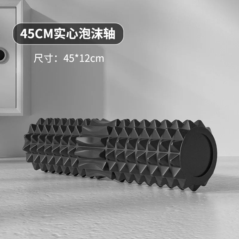 45cm High Density Foam Roller Yoga Column Deep Massage Fitness Equipment Sport EVA Block Muscle Relaxation Pilates Gym Exercises