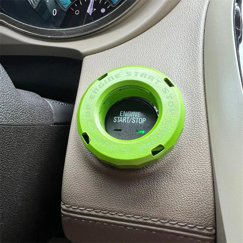 Ignition Device Decor Motorcycle Key Cover Car Interior Sticker Decorative Rotary Push To Start Button Cover for Motorcycle Lock