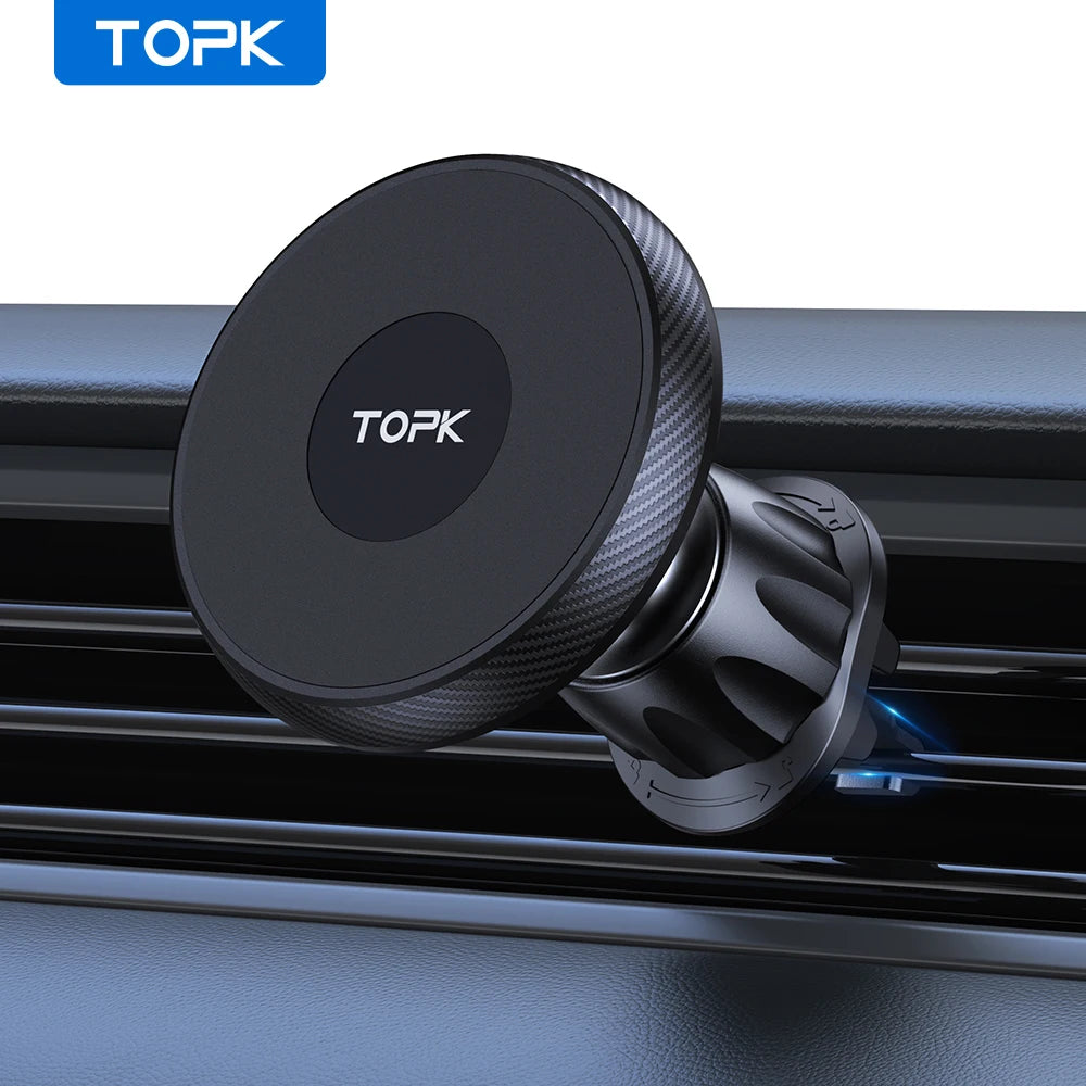 TOPK Magnetic Phone Holder Car Magnetic Car Phone Holder Mag-Safe Car Mount Powerful Air Vent ABS Stand For Smartphones