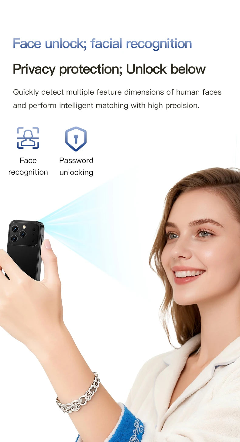 SOYES XS18Pro Mini Smartphone 3.0" Display 2GB RAM 16GB ROM Dual SIM Standby Dual Camera Android 9.0 Apps WiFi i17 Mini Phone