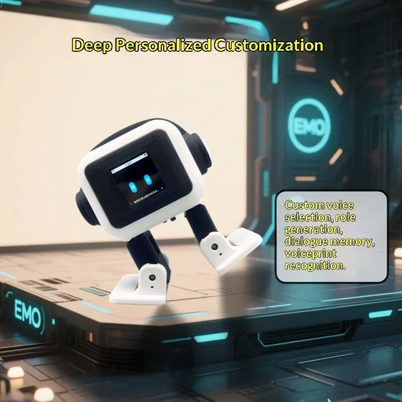 New Upgraded AI EMO Desktop Robot Intelligent Real-Time Chat Interaction, Built-In ASR Voice Recognition for Smooth Conversation