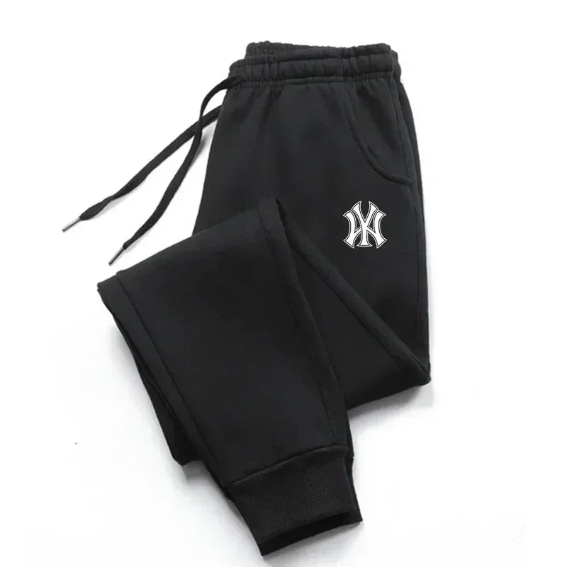 Men's Autumn Winter Jogging Pants Fleece Lined Sweatpants Casual Cotton Running Trousers Breathable Fitness Gym Sportswear