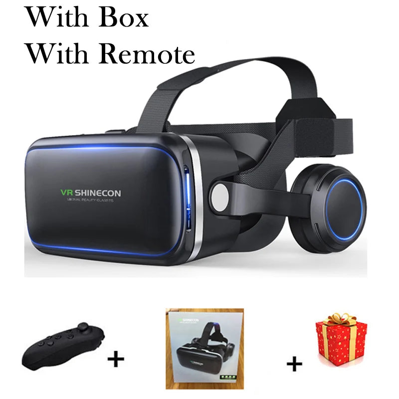 VR Shinecon 6.0 Casque Virtual Reality Glasses 3 D 3d Goggles Headset Helmet For iPhone Android Smartphone Smart Phone Viar Lens