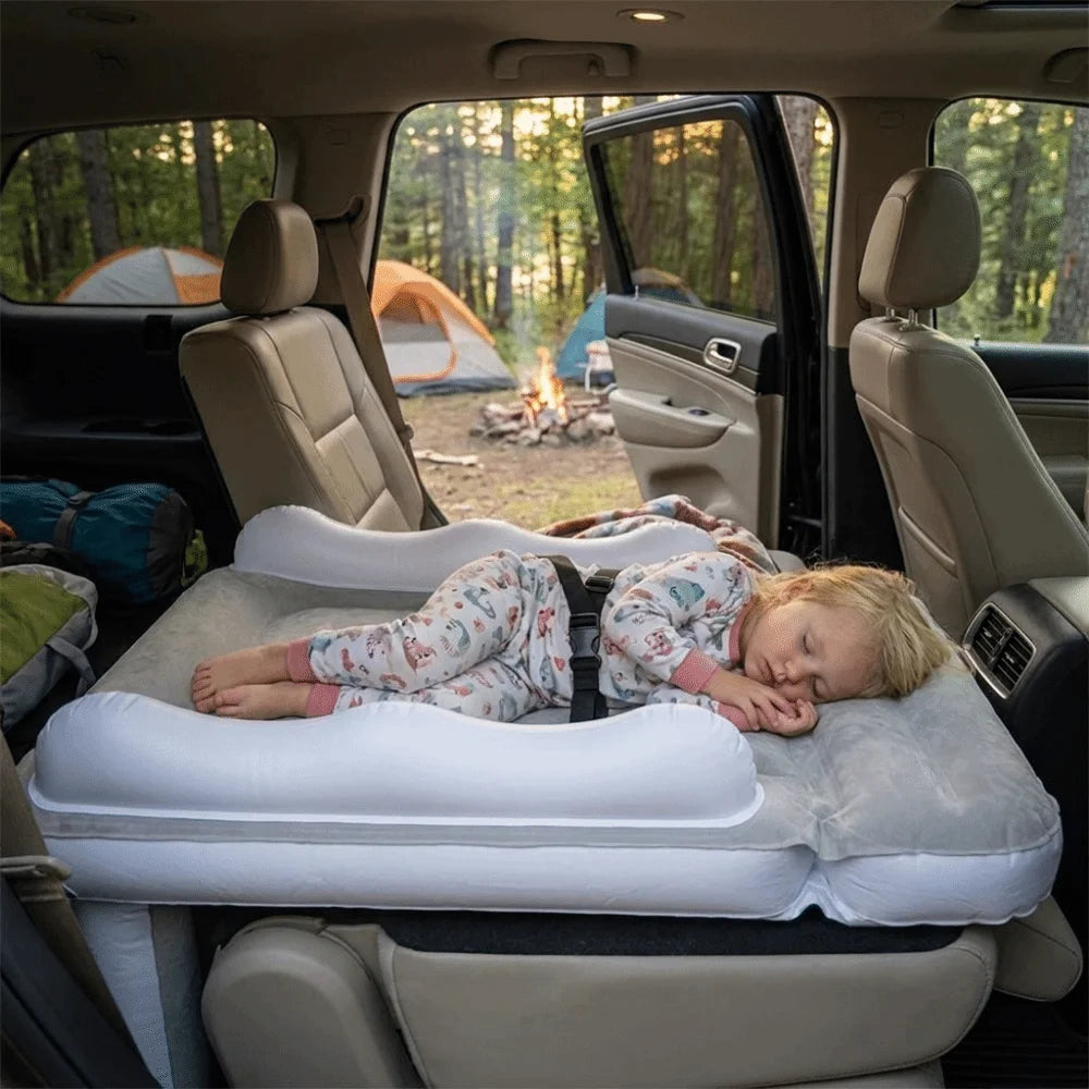 PVC Material Airplane Bed Inflatable Heavy Duty Kids Travel Bed Sleeping Cushion Hold Up To 88LBS Air Bed Seat Extender