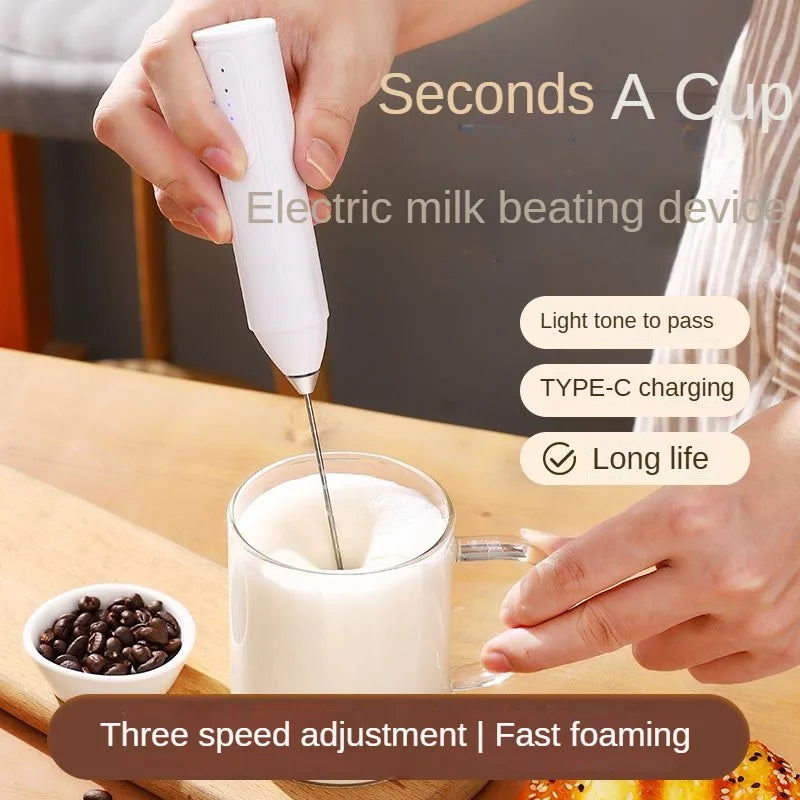 Electric Milk Frother Coffee Frother Set AA Size Kitchen Egg Beater Cream Frother Mixer for Coffee Lovers And Bakers