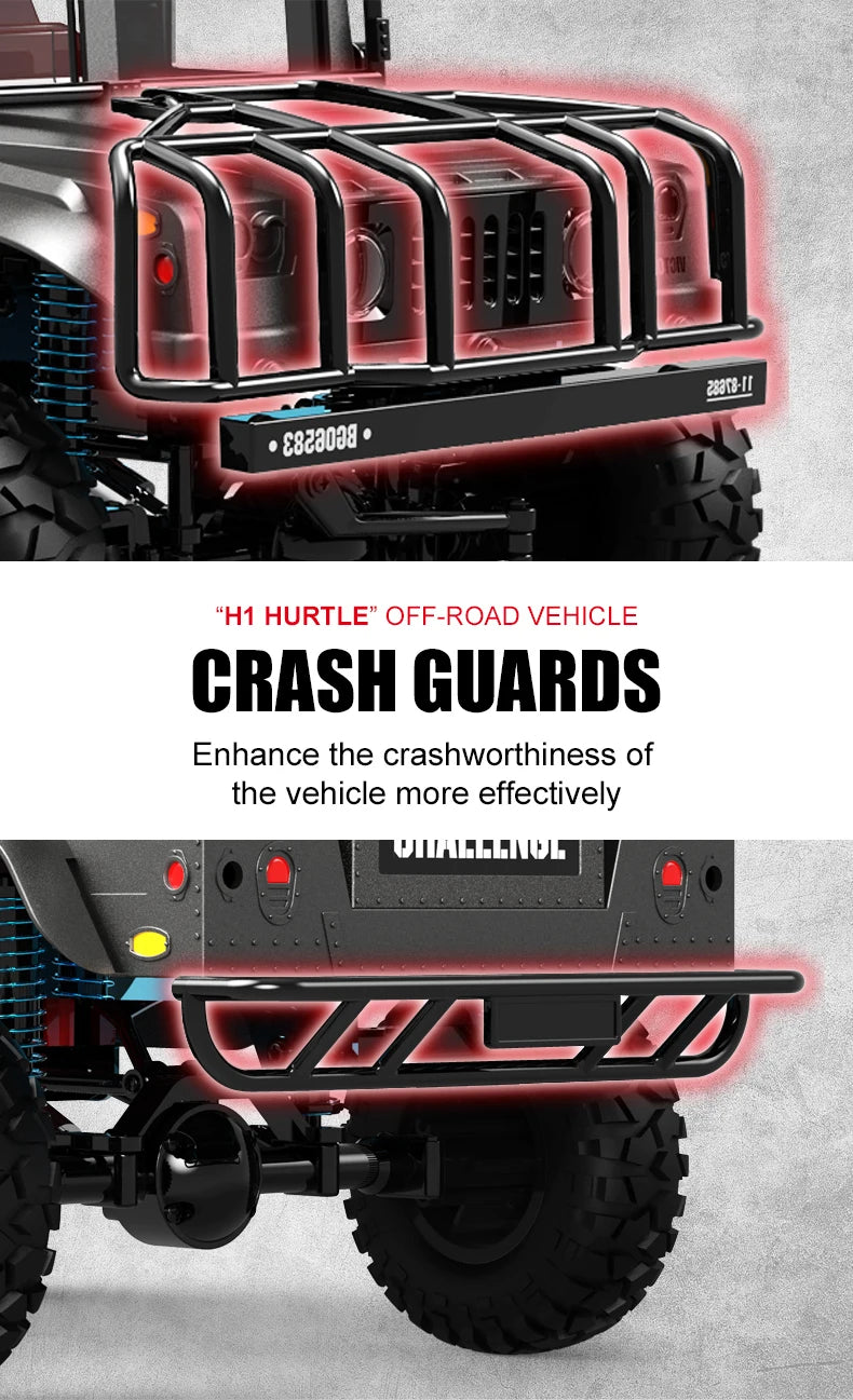 JJRC Q121 RC CAR 4WD Mountaineering Off-Road High Speed Vehicle 1:12 Size RC Car Simulation Hummer Truck Model Children's Toys