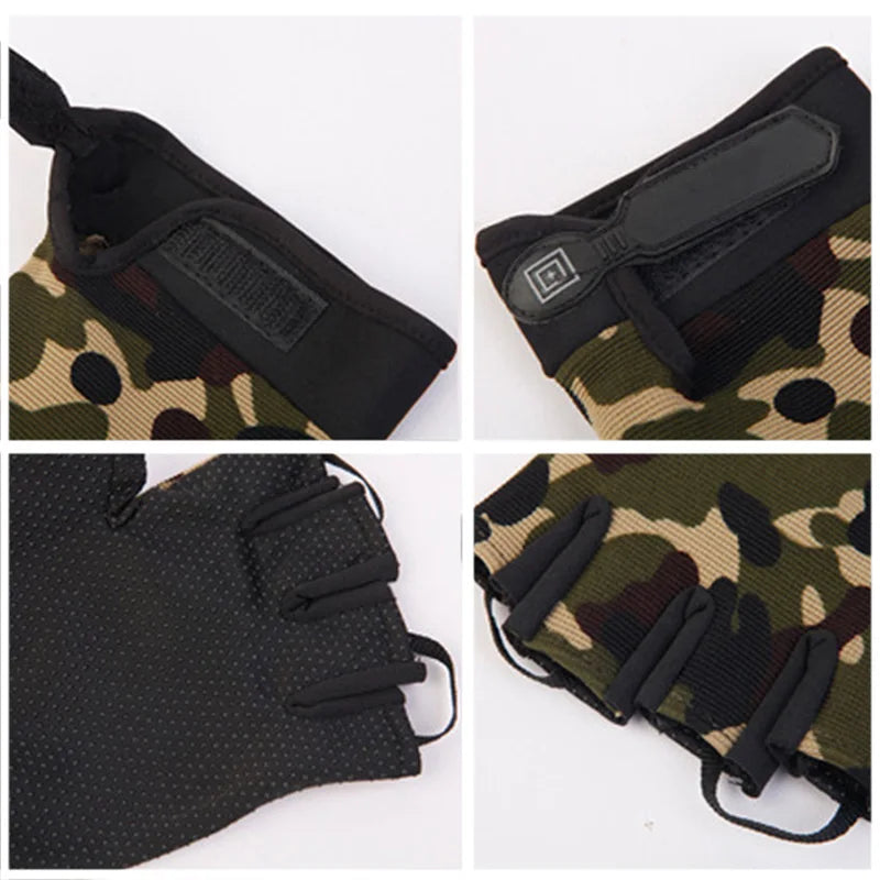 Fishing Gloves Summer Breathable Outdoor Riding Gloves Man Lady Light Bicycle Non-Slip Gloves Full Finger Fingerless