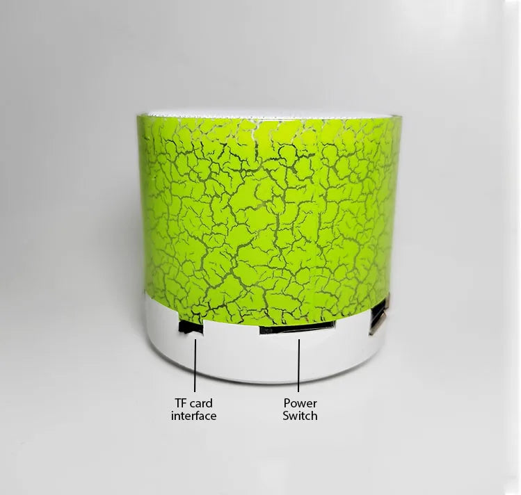 New Mini Portable Car Audio A9 Dazzling Crack LED Wireless Bluetooth Subwoofer Speaker TF Card