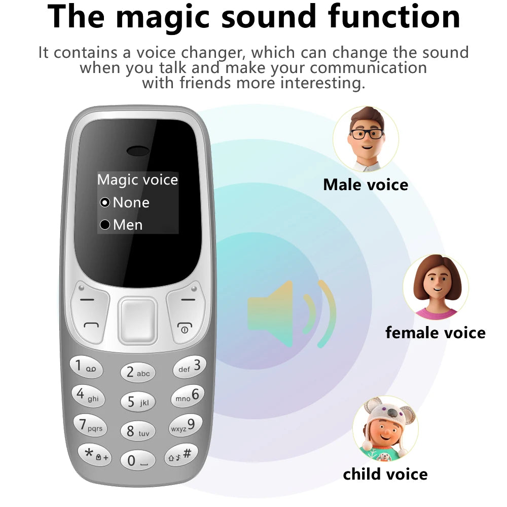 SERVO BM10 Mini Feature Phone Dual SIM Dual Standby Voice Dialing Low Radiation Mp3 Player With Earhook Pocket Cellular Phone