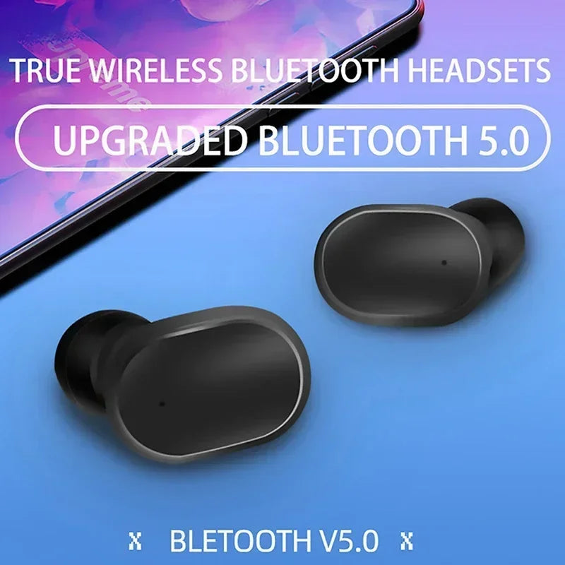 A6S TWS Wireless Bluetooth Headset with Mic Earbuds Noice Cancelling Earphone Bluetooth Headphones