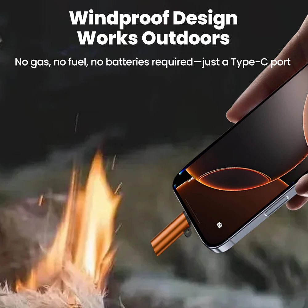 Encendedor USB-C Mini - Soplado Automático Recargable