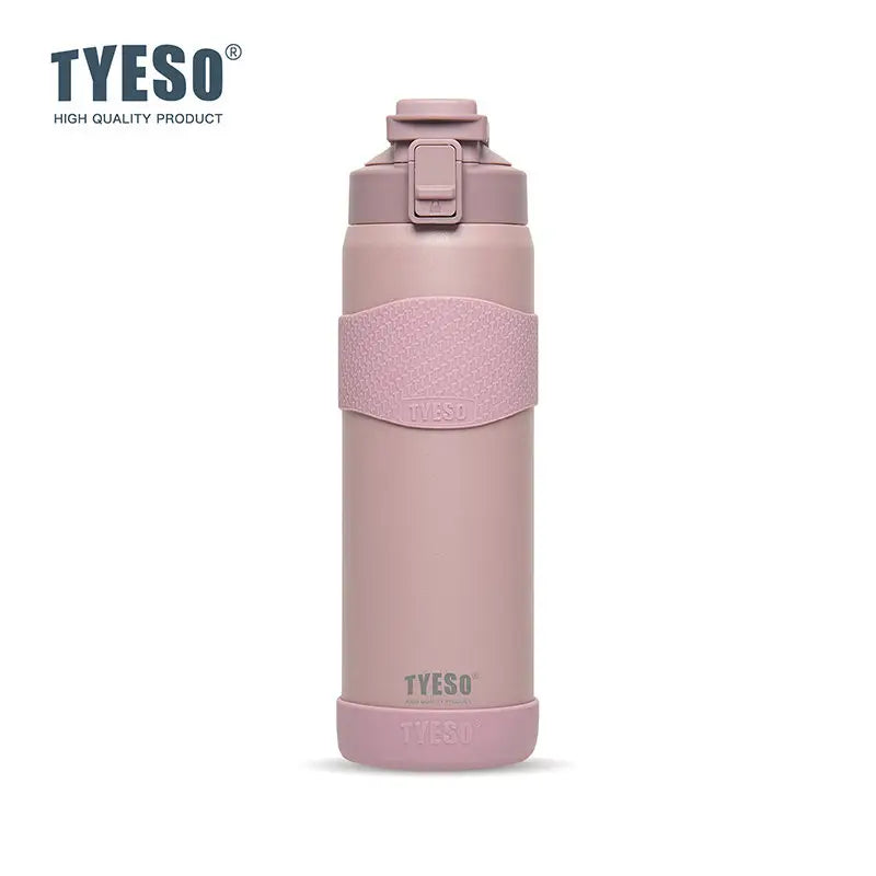 TYESO Vacuum Flasks Insulated Water Bottle 24H Cold 12H Hot Stainless Steel Leakproof Sports Bottle for Gym Travel Drinkware