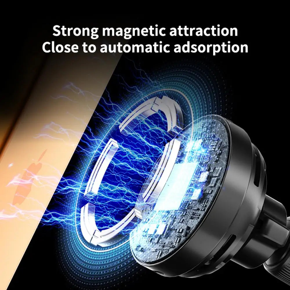 25W Qi2 Magnetic Car Phone Charger Holder with RGB Light Air Vent Mount with Fast Charging & Cooling for iPhone 17 Pro Max