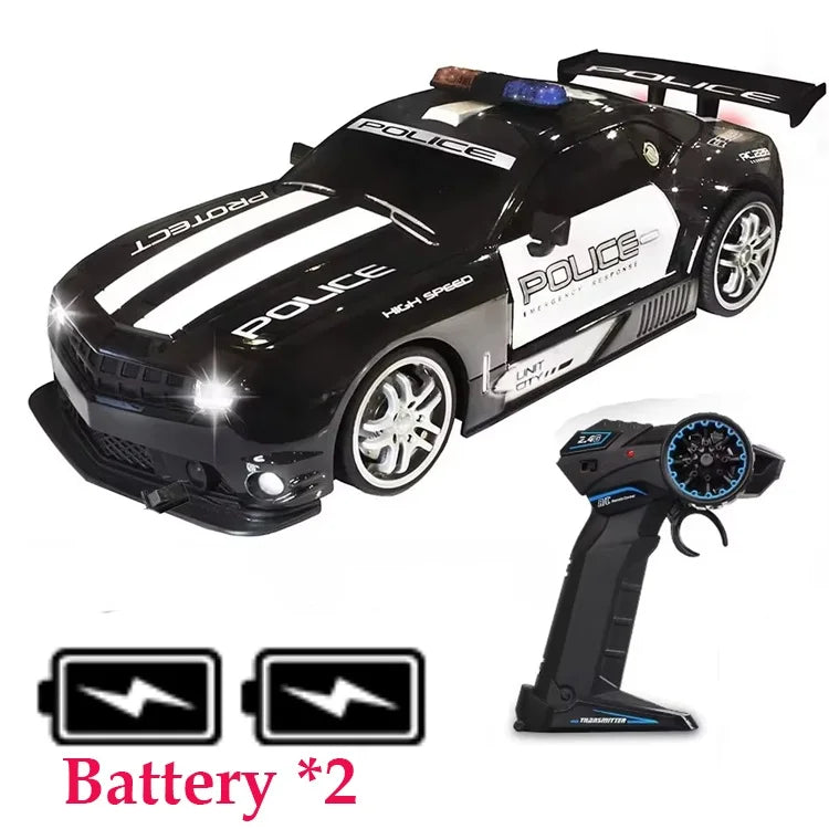 1/12 Big 2.4GHz Super Fast Police RC Car Remote Control Cars Toy with Lights Durable Chase Drift Vehicle toys for boys kid Child