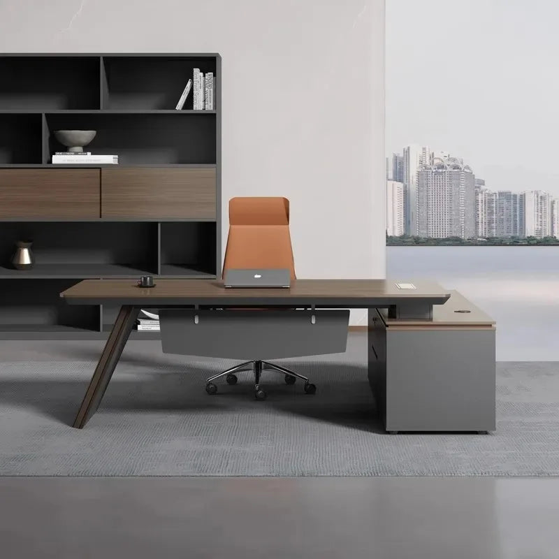 Boss Office Desk and Chair Combination Manager Chairman President Office Furniture Large Office Desk