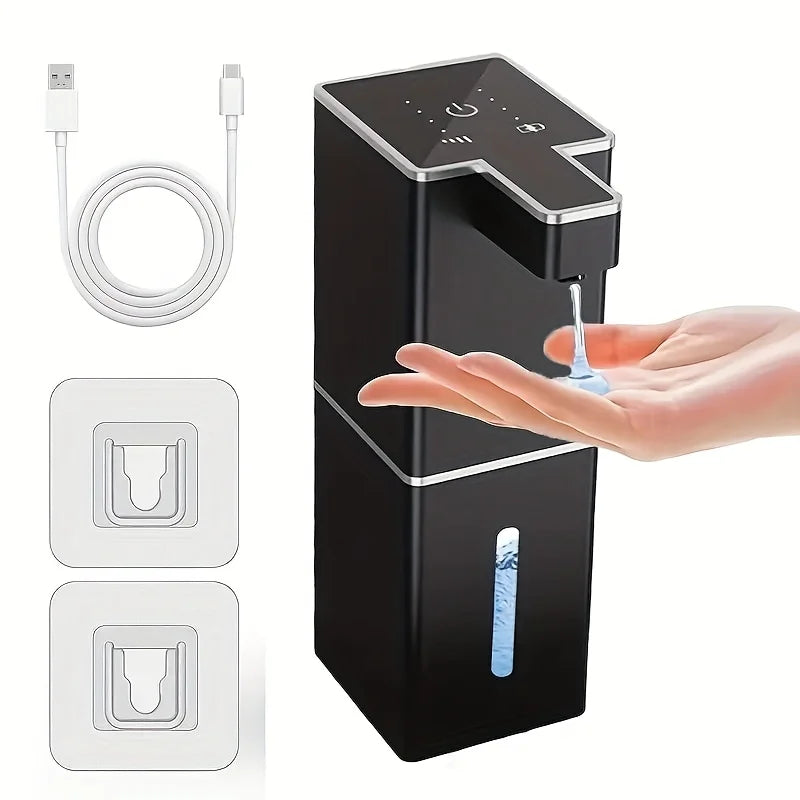 400ML Large Capacity Light Display 4-Levels Adjustable Foam/Liquid Modes Touchless Electric Automatic Smart Sense Soap Dispenser