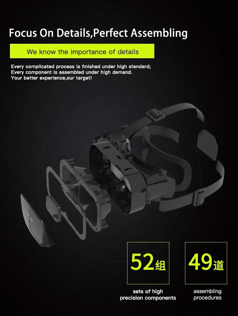 Shinecon Viar 3D VR Glasses Virtual Reality Device Helmet Lenses Headset Goggle Smart For Smartphone Cell Phone Mobile Realidade