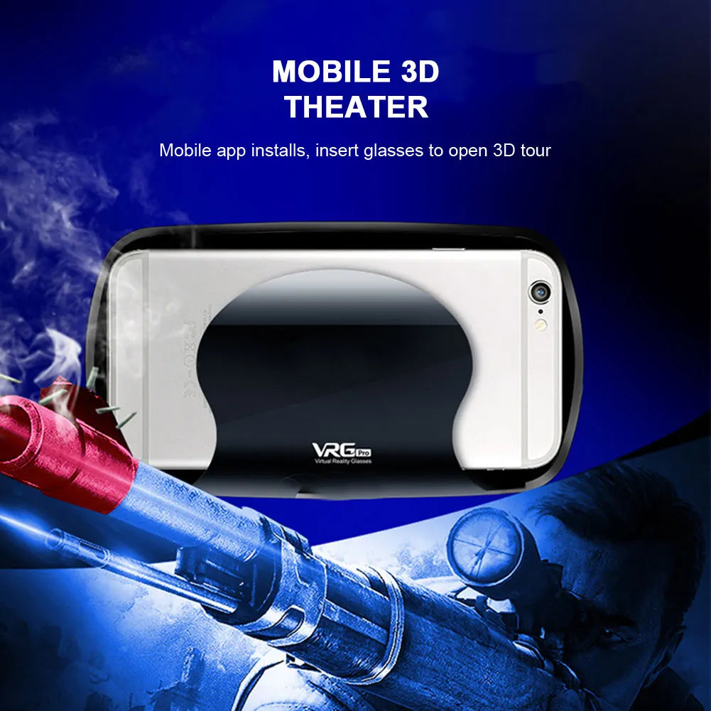 Virtual Reality 3D VR Glasses Headset Smart Helmet Smartphones Mobile Phone Lenses with Headphone Viar Binoculars Goggles Device