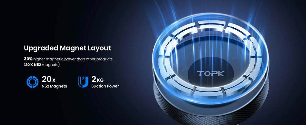 TOPK Magnetic Phone Holder Car Magnetic Car Phone Holder Mag-Safe Car Mount Powerful Air Vent ABS Stand For Smartphones