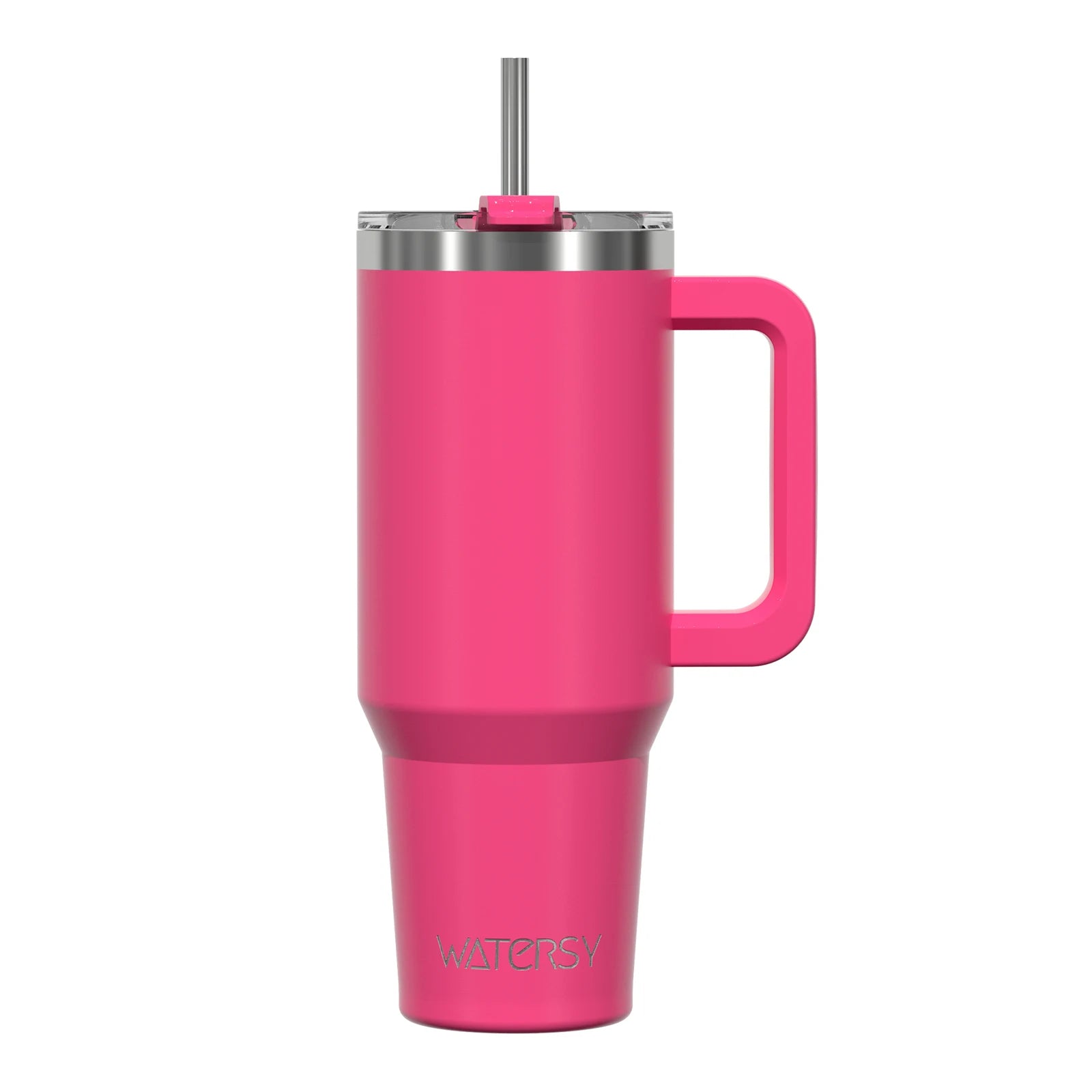 WATERSY 20/30/40oz Tumbler with Handle & Straw, Large Capacity Stainless Steel Thermal Cup, Vacuum Insulated Mug for Car, Travel