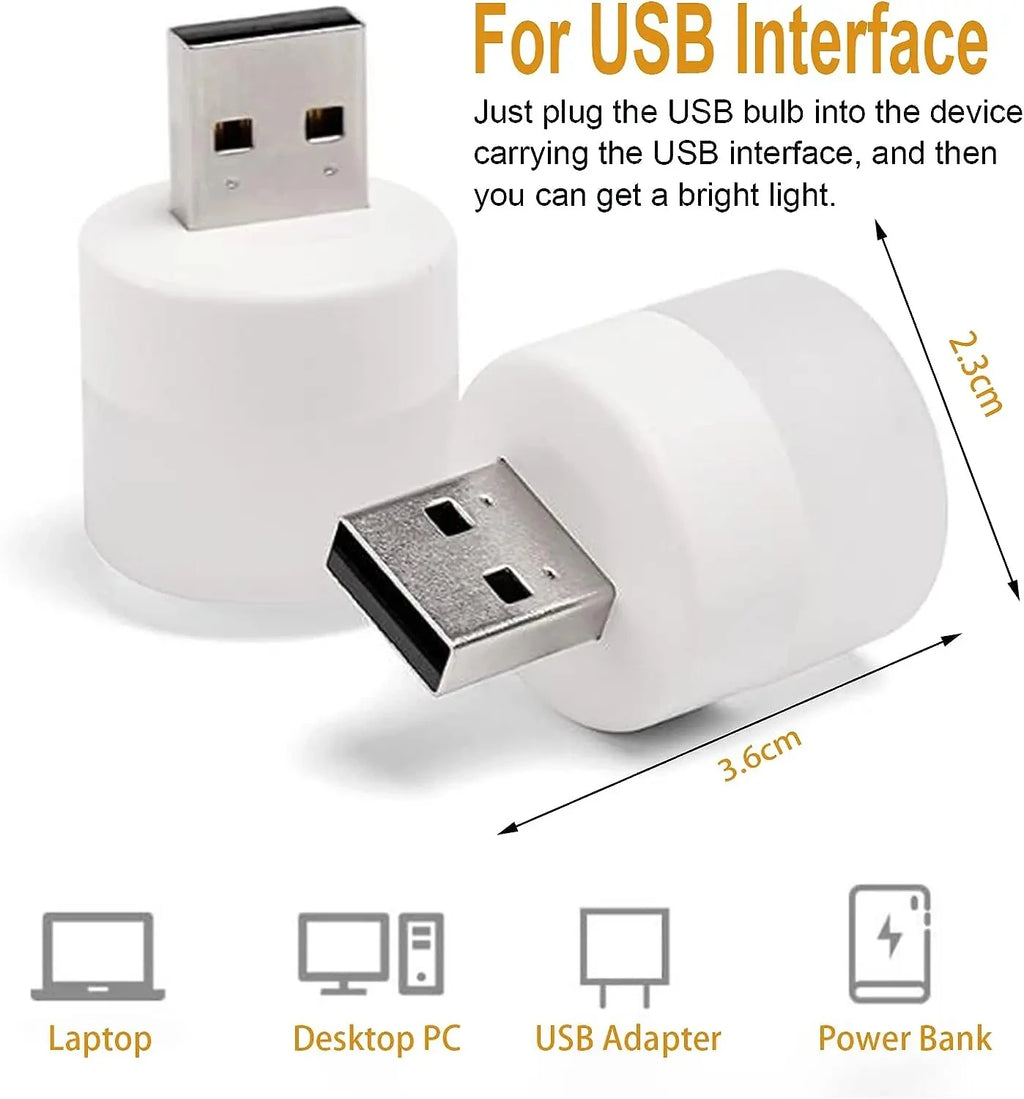 Luz LED USB Mini - Lámpara de Lectura Portátil