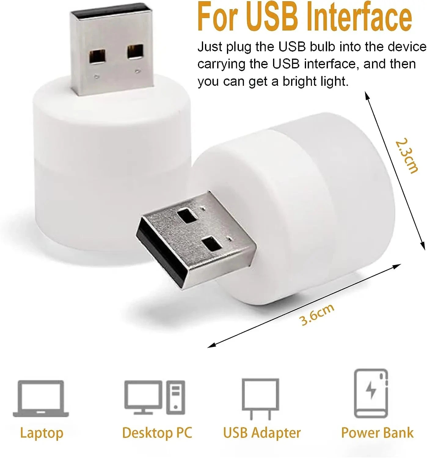 Luz LED USB Mini - Lámpara de Lectura Portátil