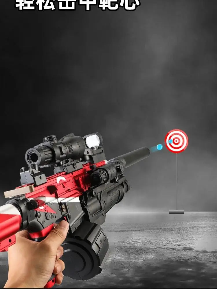 416 Toy Gun Gel Ball Launcher, Manual and Automatic Electric Continuous Firing, Multiple Colors Available, Outdoor Family Activities, New Year Gift