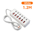 Cargador Multipuerto 12 en 1 - 6 USB-A y 6 USB-C Carga Rápida