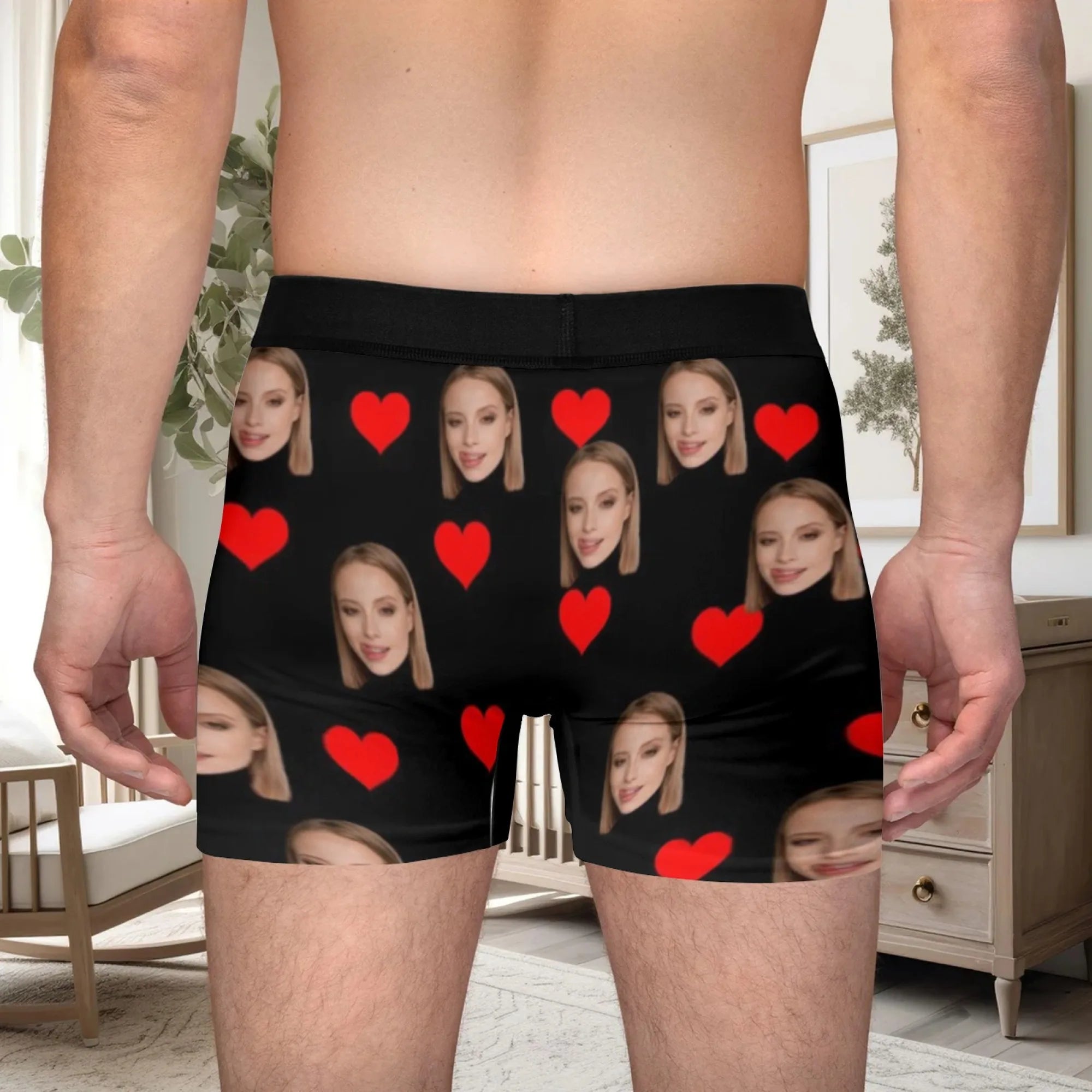 Personalized Facial Photo Customization Flat Underwear Customization Men's Valentine's Day Gift for Husband Gift for Father