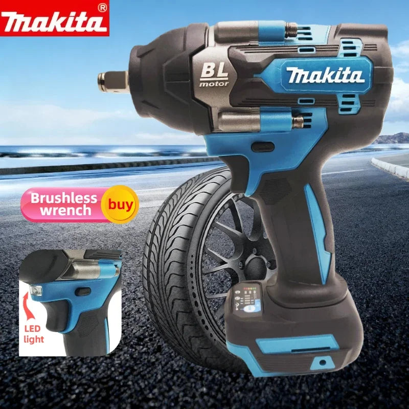 Makita DTW700 Cordless 1000N.m Impact Wrench Brushless Electric Wrench Screwdriver Large Torque Auto Repair Power Tools
