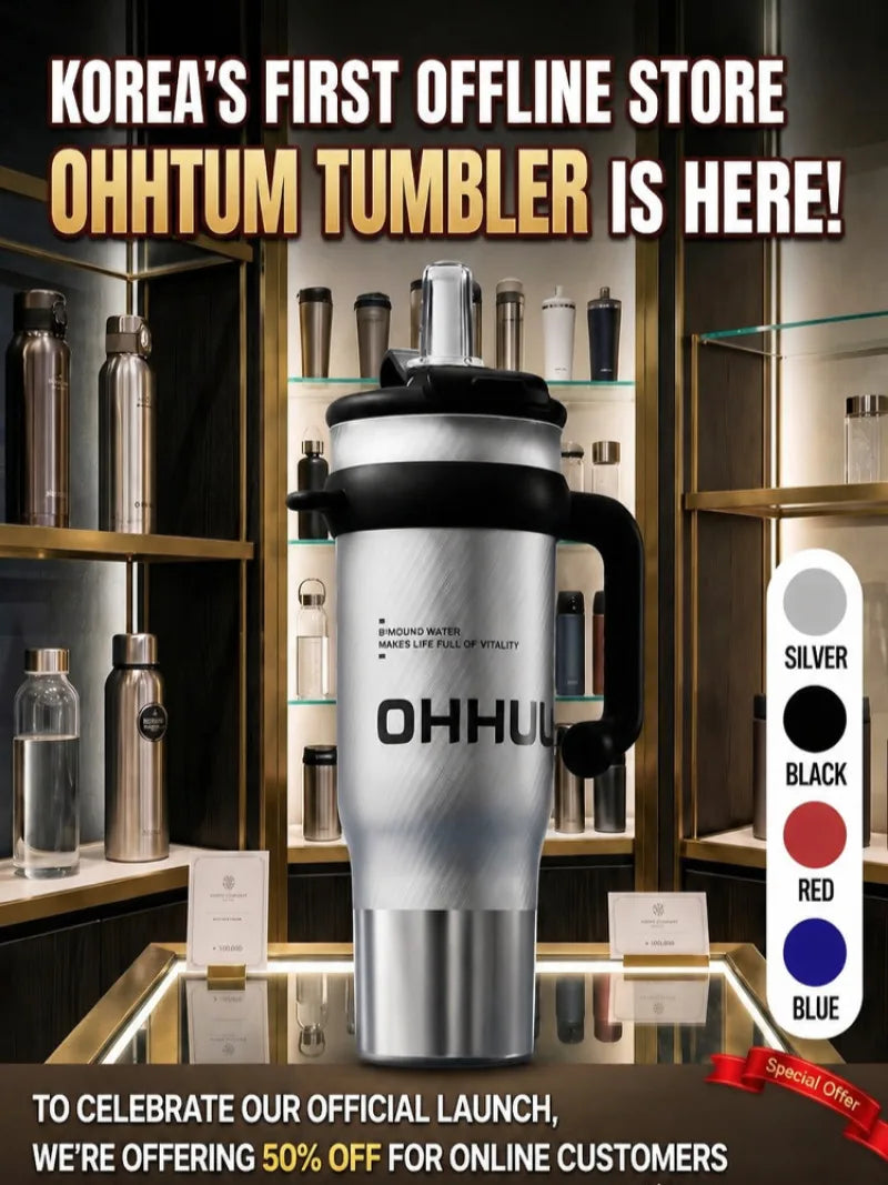 1200ml Vacuum Insulated Travel Mug 316 Stainless Steel Tumbler with Handle Straw Tea Infuser Double Lid Keep Cold Hot for Home