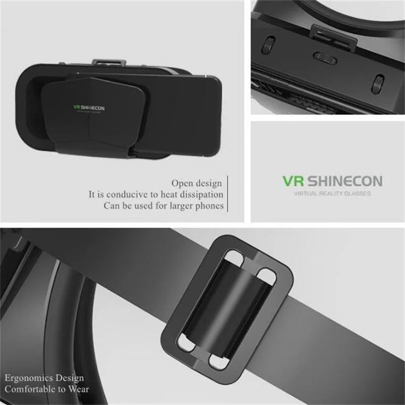VR Glasses 3D Virtual Reality Smart Phone Mobile Smartphones 7 Inch Headset Helmet Game Wirth Real Viar Goggles Lenses Devices