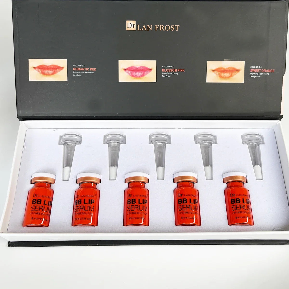 BB Cream Lip Kit Ampoule Serum Foundation Starter Kit Permanent Makeup Lip Pigment(Red Orange Pink)