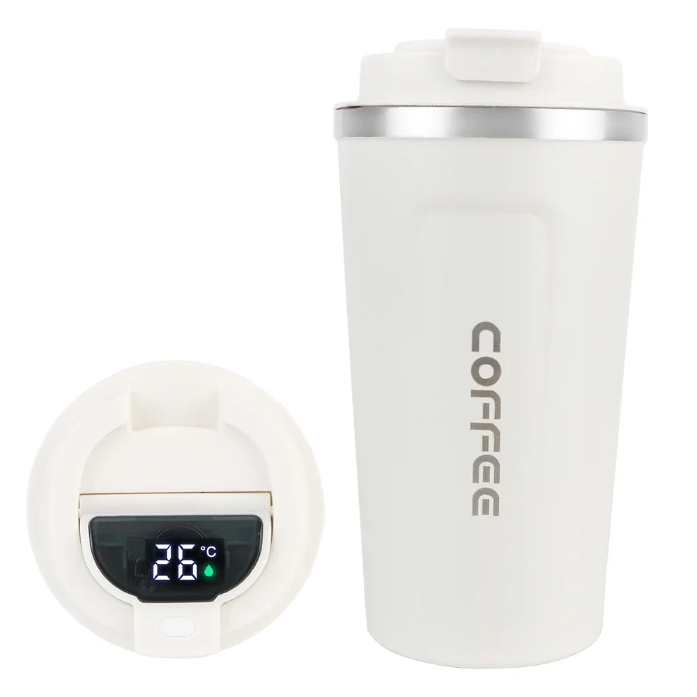 380/510ML Double‑Wall Stainless Steel Insulated Coffee Mug, Leak‑Proof Car Travel Tumbler for Home Outdoor Tea Water Drinking