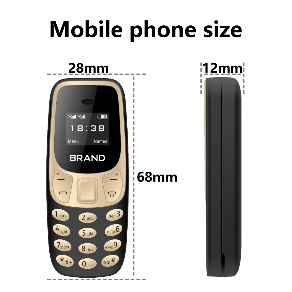 SERVO BM10 Mini Feature Phone Dual SIM Dual Standby Voice Dialing Low Radiation Mp3 Player With Earhook Pocket Cellular Phone