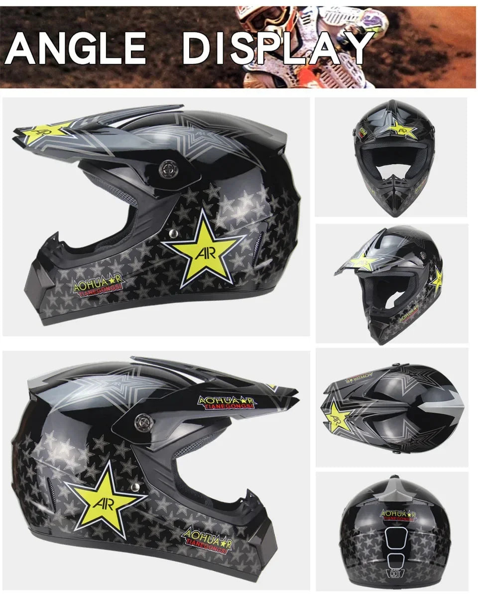 Casco Integral Moto Todoterreno | Downhill y Cross - ¡Incluye 3 Regalos!