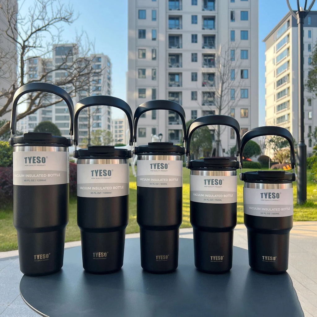TYESO Large Capacity Stainless Steel Thermo Bottle Car Coffee Cup Keep Cold and Heat Thermal Mug Sport Water Bottle Vacuum Flask