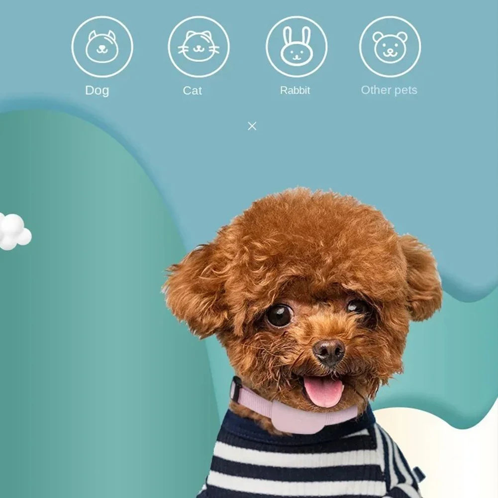 Waterproof Pet GPS Tracker - Dog & Cat Locator, with Adjustable Collar Anti Lost Dogs Real-time Tracking Device for iOS/Android
