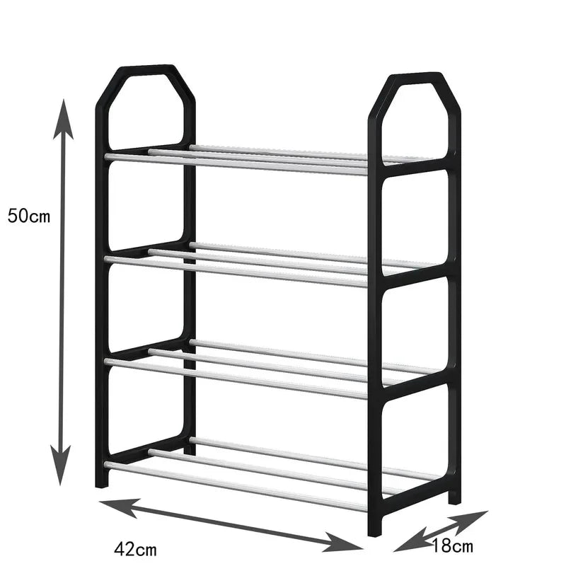 4 Floor Creative Shoe Rack Assembly Storage Cabinet Door Entryway Organizer for Shoes and Home Items
