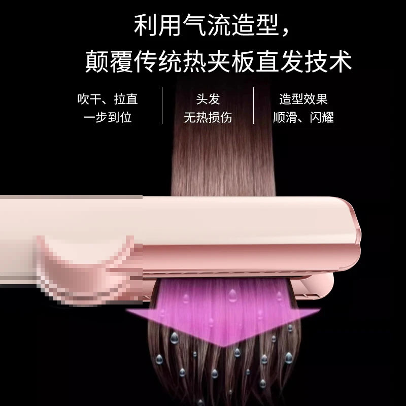 2-in-1 Hair Dryer and Straightener Ht01 Negative Ion Straightening Comb for Dry and Wet Use, Hair Straightener That Doesn'T Damage Hair, Multi-Functional Hair Styling Tool