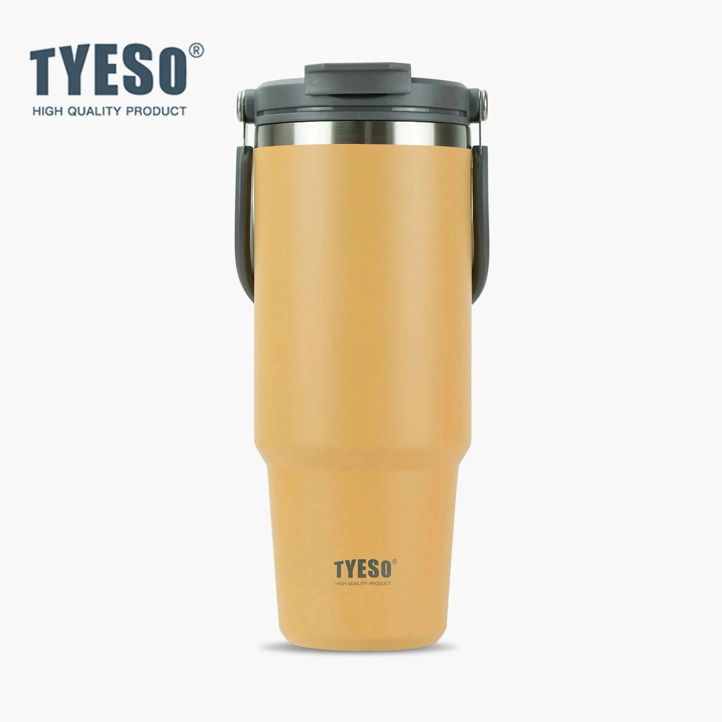 Tyeso 900ML Travel Mug Stainless Steel Coffee Cup Cold Hot Double-layer Insulated Cup Tumbler Thermo Water Bottle Car Vacuum Cup