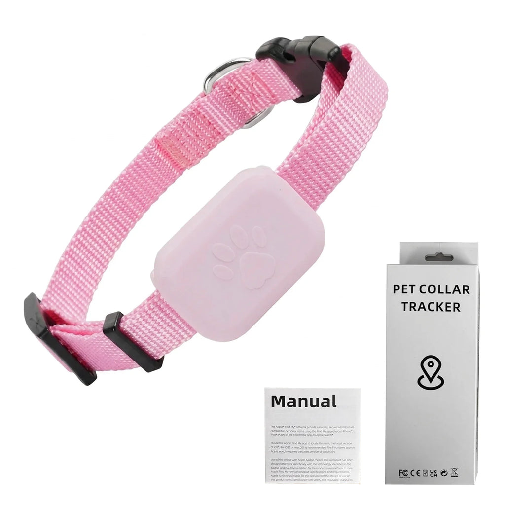 Remote Pet GPS Tracker Waterproof Real-Time Tracking Movement Alert Collar Anti-Lost Dog Cat Global Locator for Apple Find APP