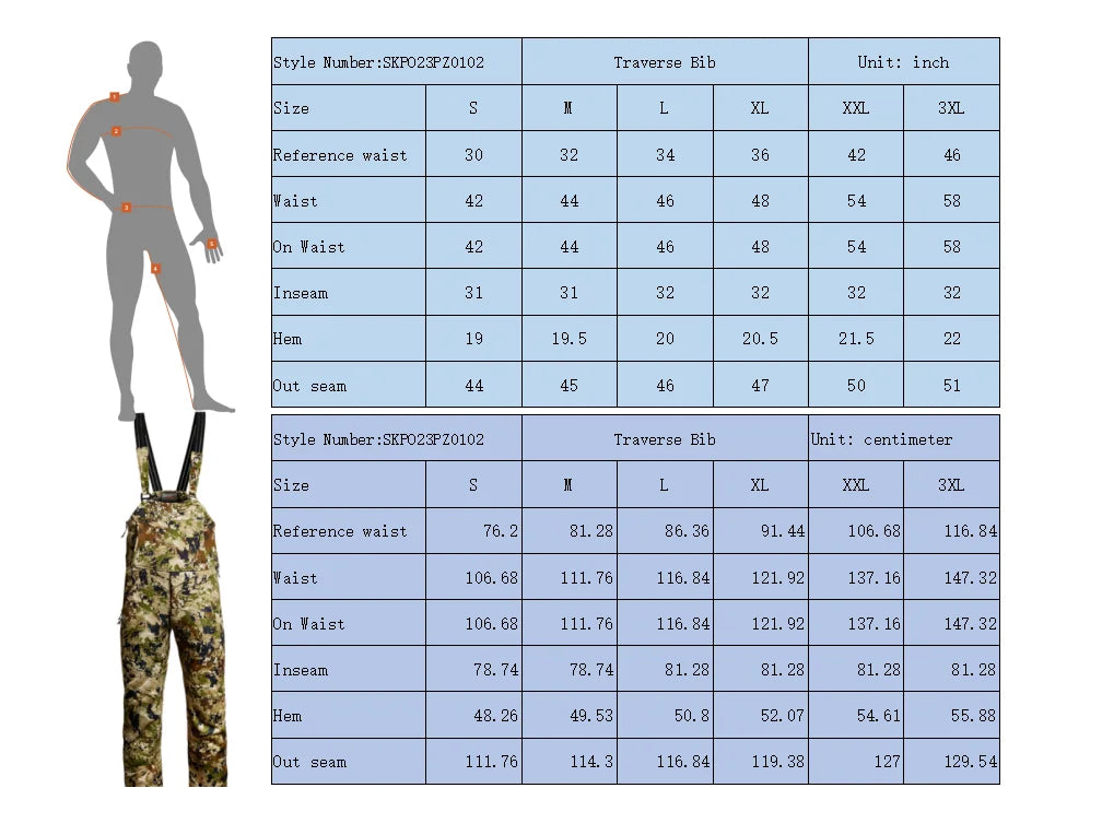 Traverse Bibs Men's Winter Hunting Pants with Sherpa Wool Liner Composite