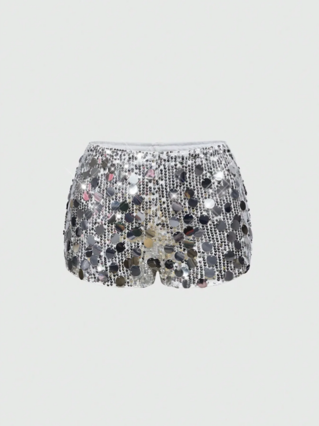 Women's Red Sequin Shorts High Waist Sparkly Party Booty Shorts for Club