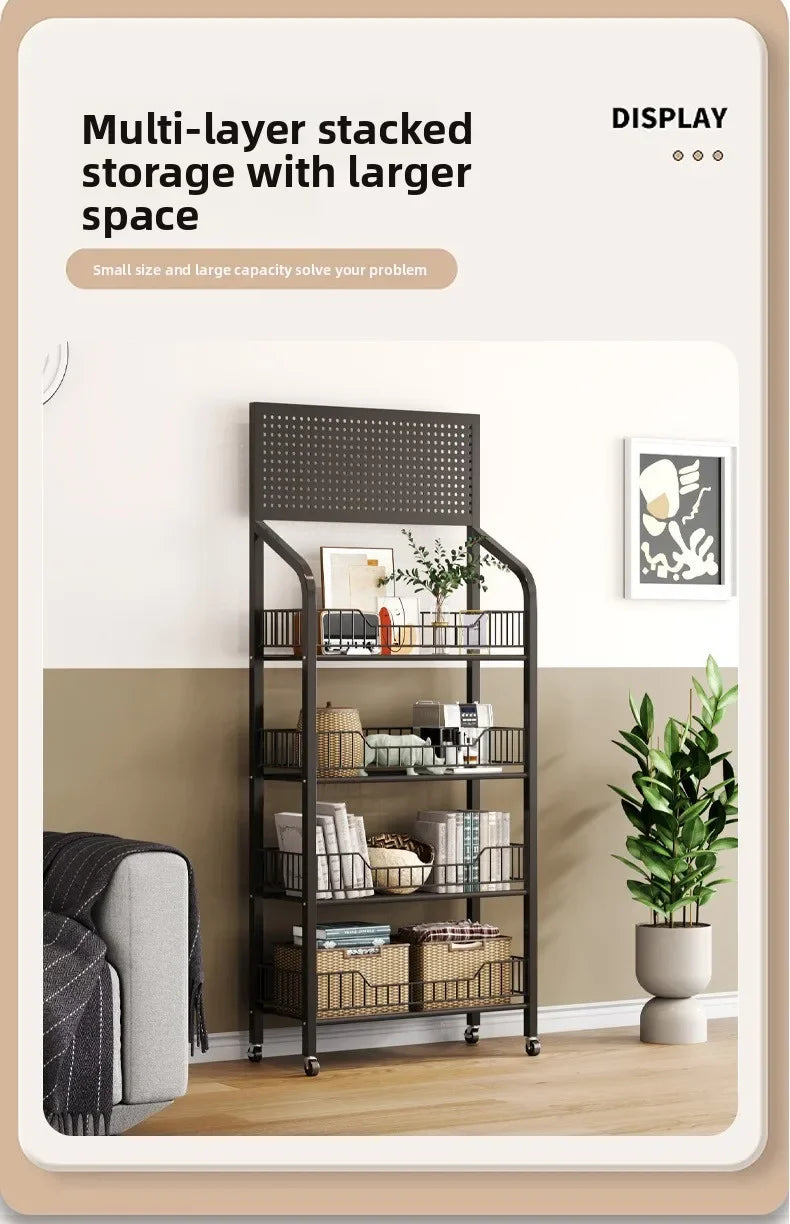 Multi-layer Removable Supermarket Snack Shelves Cart Convenience Store Checkout Page Home Storage Shelves Kitchen Island
